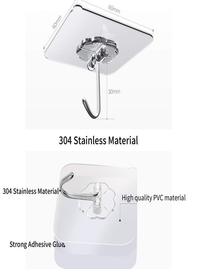 Sileni Self Adhesive Strong Plastic Hooks for Wall, Waterproof and Oil Proof for Kitchen Bathroom Ceiling Office Window (Pack of 5, White) - Image 4